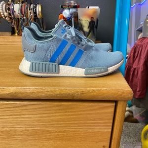 Blue adidas shoes